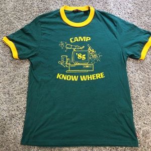 Levis x Stranger Things Camp Know Where Ringer Tee Dark Green Size: L